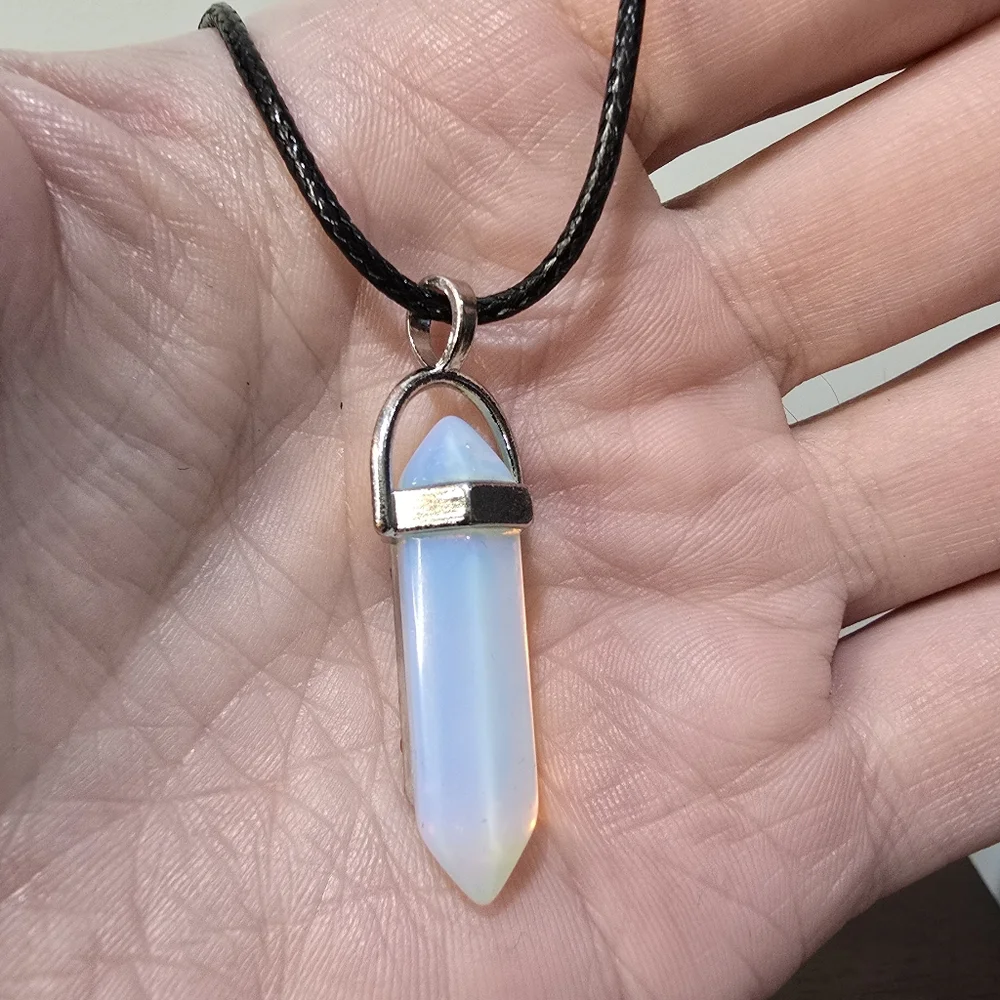 Opalite Crystal Pendant Necklace - Picture 4 of 4